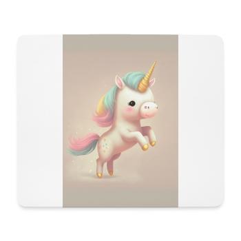 Bébé licorne - Tapis de souris (format paysage) - blanc - Devant
