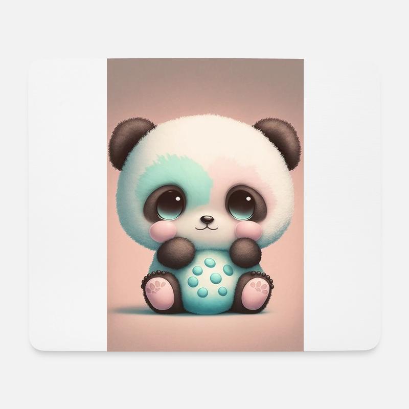 Baby-Panda - Mousepad (Querformat) - Weiß