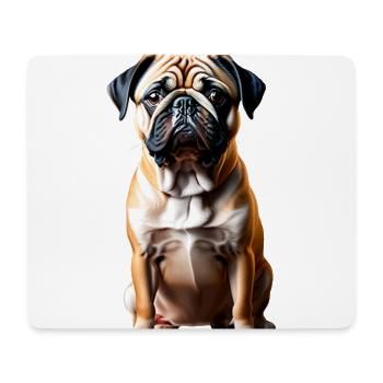 Thème Pug Dog - Tapis de souris (format paysage) - blanc - Devant