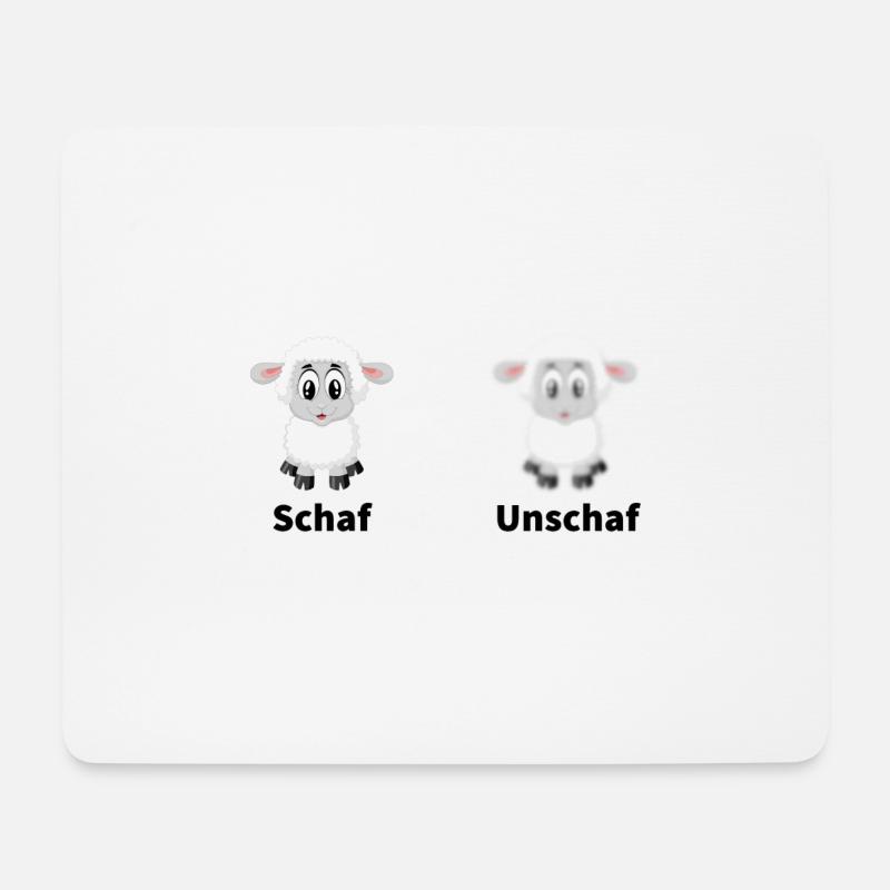Sheep - Unschaf - Mouse Pad (horizontal) - white
