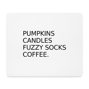 coffee pumpkins autumn - Tapis de souris (format paysage) - blanc - Devant