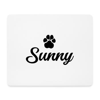 Dog name SUNNY with paw - Mouse Pad (horizontal) - white - Front