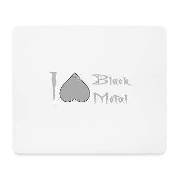 I love Black Metal - Mousepad (Querformat) - Weiß - Vorne