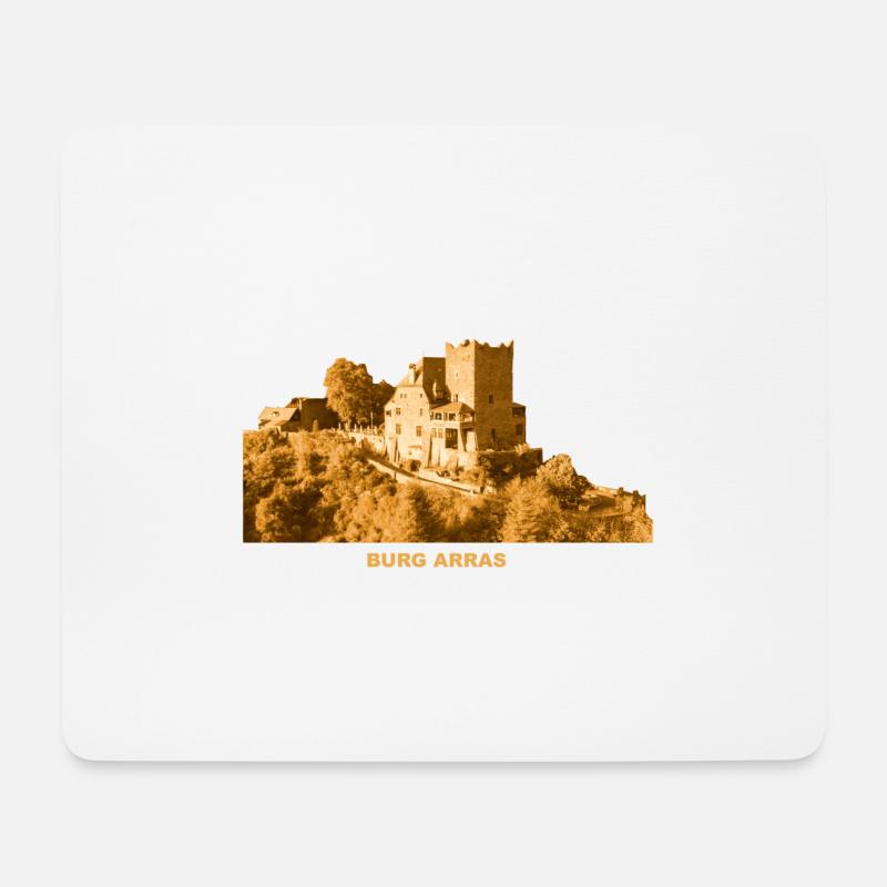 Arras Burg Alf Cochem Mosel Rheinland-Pfalz - Mousepad (Querformat) - Weiß