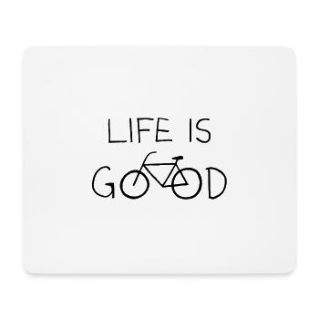 LIFE IS GOOD - Mouse Pad (horizontal) - white - Front