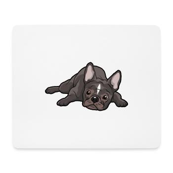 French Bulldog Dog - Mouse Pad (horizontal) - white - Front