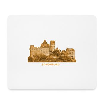 Schönburg Oberwesel Rhénanie-Palatinat - Tapis de souris (format paysage) - blanc - Devant