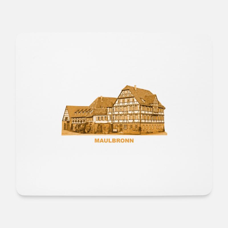 Maulbronn Abtei Kloster Fachwerk Baden-Württemberg - Mousepad (Querformat) - Weiß