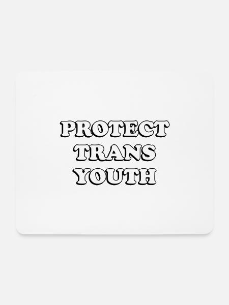 Schützen Sie Trans-Jugendliche - Mousepad (Querformat) - Weiß