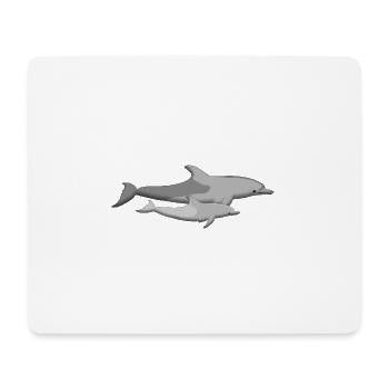 Dolphin baby - Mouse Pad (horizontal) - white - Front