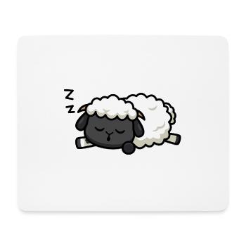 Sleeping lamb - Mouse Pad (horizontal) - white - Front