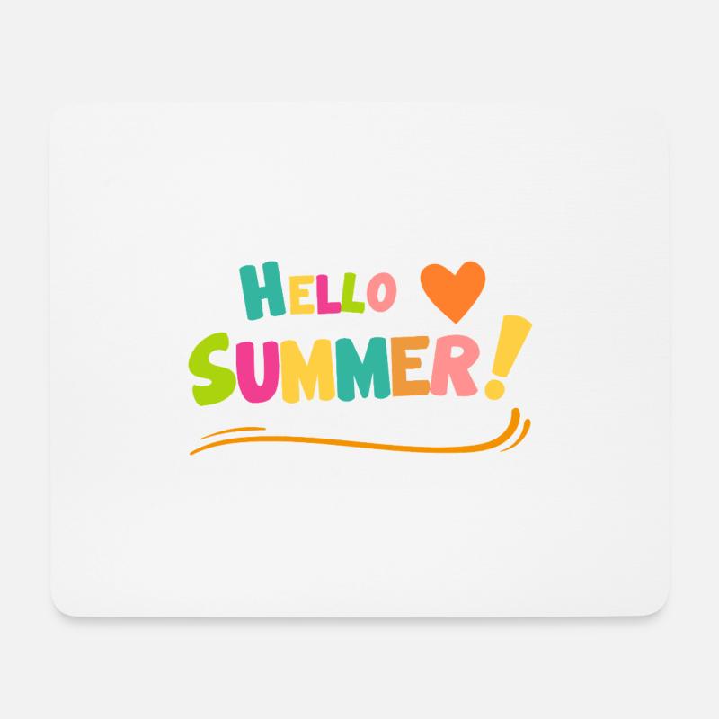 Hello Summer Farbexplosion - Mousepad (Querformat) - Weiß