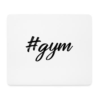 Gym Hashtag Fitness Entrainement Cadeau Haltère SPort - Tapis de souris (format paysage) - blanc - Devant