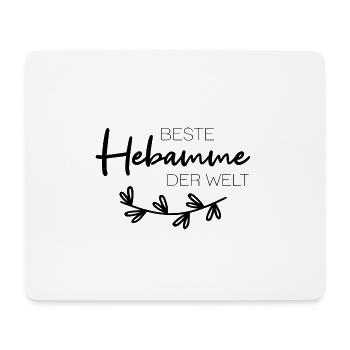 Beste Hebamme der Welt - Mousepad (Querformat) - Weiß - Vorne