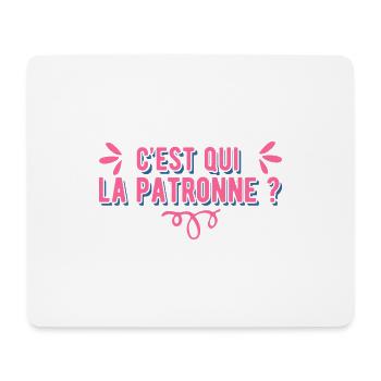 C'est qui la patronne cadeau - Tapis de souris (format paysage) - blanc - Devant
