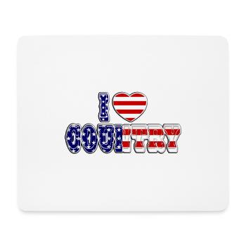 i love country - Tapis de souris (format paysage) - blanc - Devant