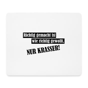 Lustige Sprüche Arbeit Krass Geschenk Fun - Mousepad (Querformat) - Weiß - Vorne