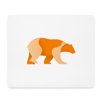 Logo de l’ours - Tapis de souris (format paysage) - blanc - Devant