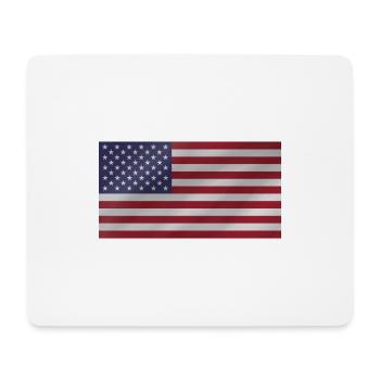 Drapeau des États-Unis - Tapis de souris (format paysage) - blanc - Devant