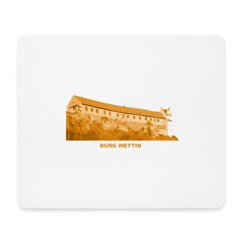 Château de Wettin Château de Saale Saxe-Anhalt - Tapis de souris (format paysage) - blanc - Devant