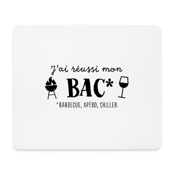 J'ai reussi mon bac - Mousepad (Querformat) - Weiß - Vorne
