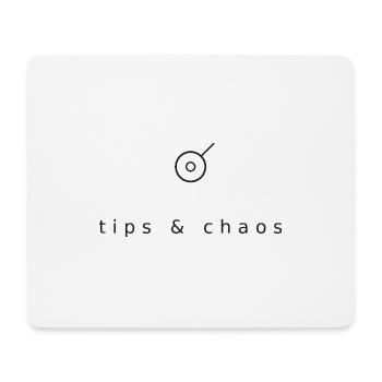 Pourboires et chaos - barman minimaliste - Tapis de souris (format paysage) - blanc - Devant