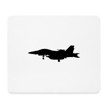 Avion de Chasse - Tapis de souris (format paysage) - blanc - Devant