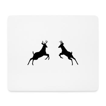 Hirsch fight - Mouse Pad (horizontal) - white - Front