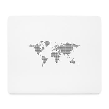 ASCII Carte du monde - Tapis de souris (format paysage) - blanc - Devant