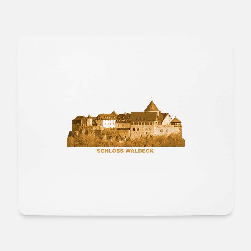 Waldeck Schloss Edersee Burg Hessen - Mousepad (Querformat) - Weiß