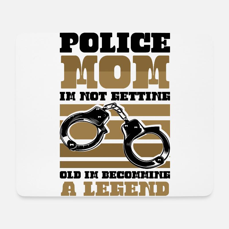 Polizei Polizist Polizeibeamte - Mousepad (Querformat) - Weiß