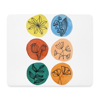 fleurs colorées cadeau fête des mères fleuriste flore - Tapis de souris (format paysage) - blanc - Devant