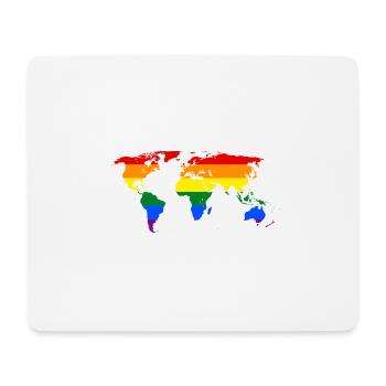 LGBT PRIDE Partout dans le monde - Tapis de souris (format paysage) - blanc - Devant
