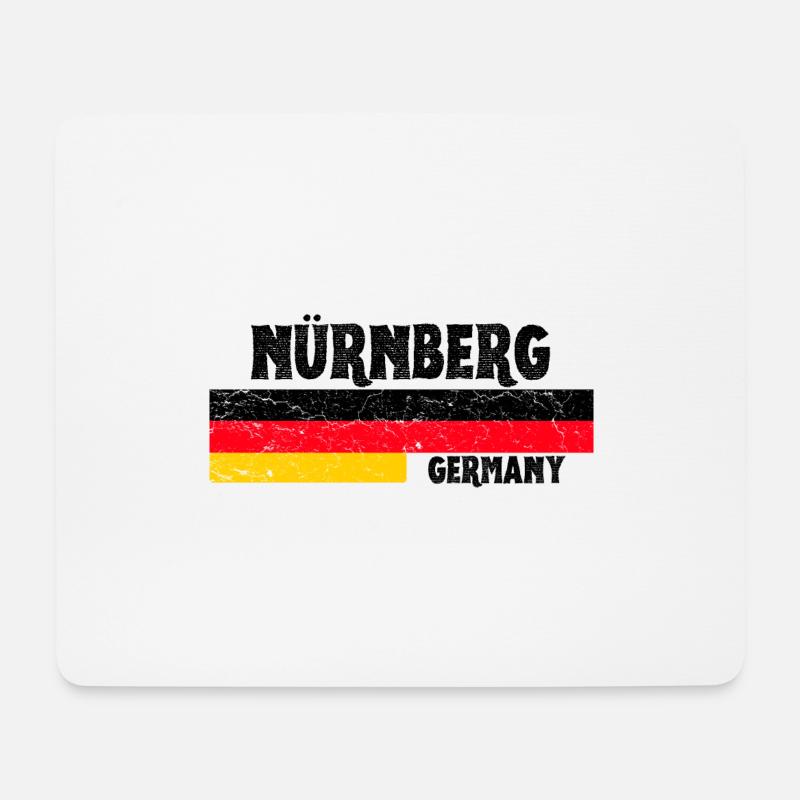 Nürnberg Deutsche Flagge - Mousepad (Querformat) - Weiß