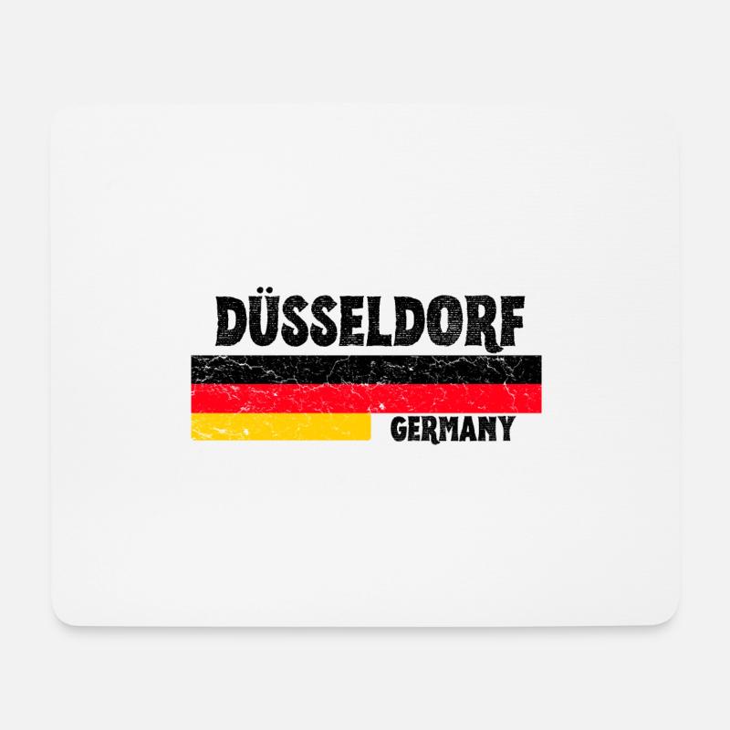 Düsseldorf Deutschland Flagge - Mousepad (Querformat) - Weiß