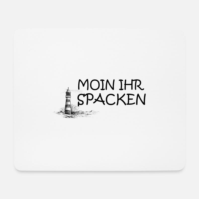 Moin Ihr Spacken Segeln Leuchtturm Geschenk - Mousepad (Querformat) - Weiß