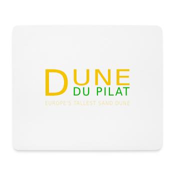 Dune du Pilat, gelb, Englisch - Mousepad (Querformat) - Weiß - Vorne