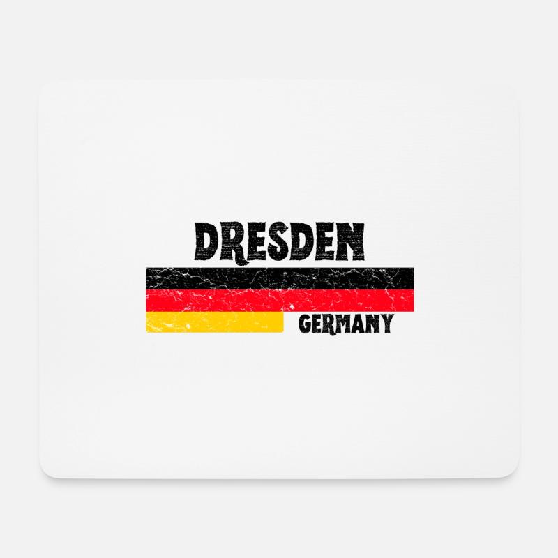 Dresden Deutschland Flagge - Mousepad (Querformat) - Weiß