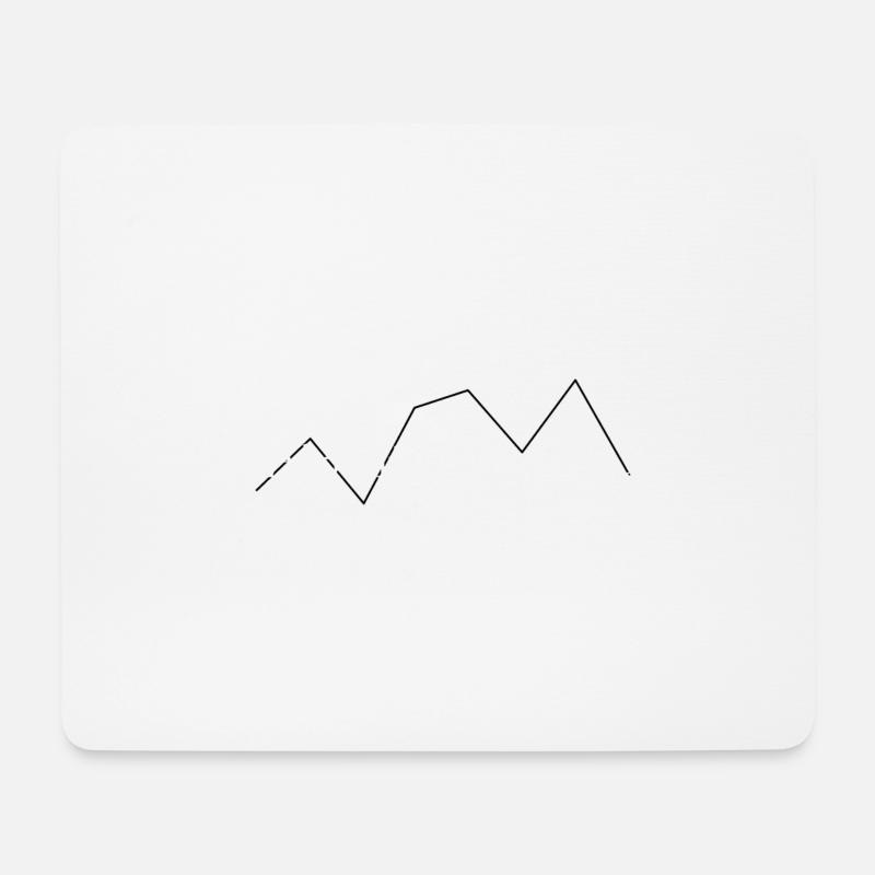 Alpenüberquerung - Mousepad (Querformat) - Weiß