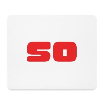 50. 50 ANS. 50e ANNIVERSAIRE. ANNIVERSAIRE 50 ANS. - Tapis de souris (format paysage) - blanc - Devant