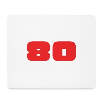 80. 80 ANS. 80e ANNIVERSAIRE. ANNIVERSAIRE 80 ANS. - Tapis de souris (format paysage) - blanc - Devant