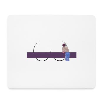 schauen - Mousepad (Querformat) - Weiß - Vorne