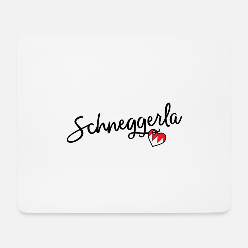 Schneggerla - Mousepad (Querformat) - Weiß