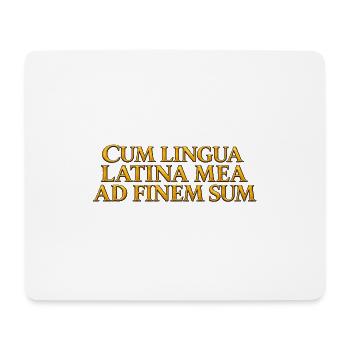 Lateinische Goldschrift Aufdruck - Mousepad (Querformat) - Weiß - Vorne