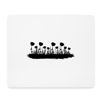 Grass soil nature green flowers - Mouse Pad (horizontal) - white - Front