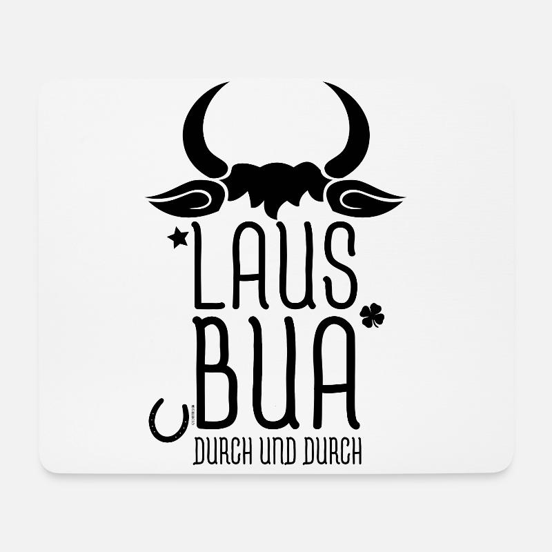 LAUSBUA Bayrisch Geschenkidee - Mousepad (Querformat) - Weiß