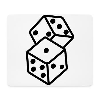 Symbole du casino Dice - Tapis de souris (format paysage) - blanc - Devant