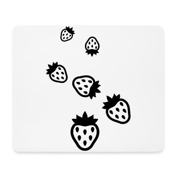 Icône de l’icône de la fraise - Tapis de souris (format paysage) - blanc - Devant