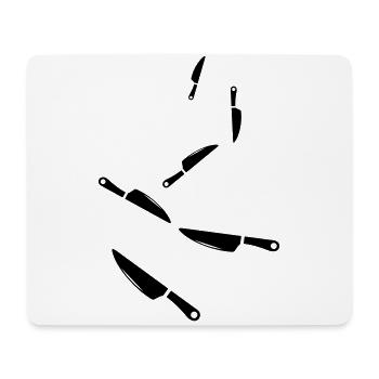 Messer icon - Mousepad (Querformat) - Weiß - Vorne