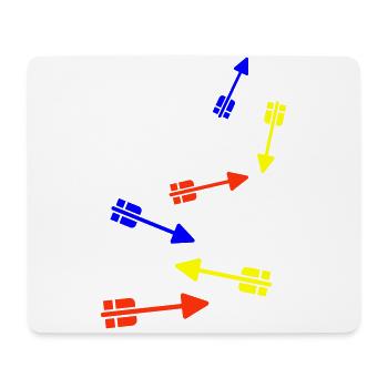 Arrow Icon - Mouse Pad (horizontal) - white - Front